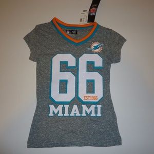 MIAMI DOLPHINS YOUTH SHIRT GIRLS 6/7